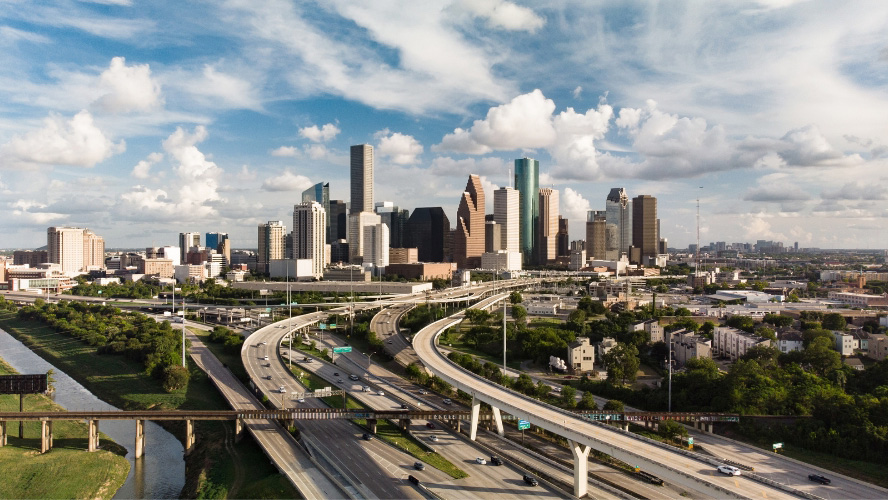 Houston cityscape.
