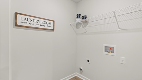 Interior laundry room