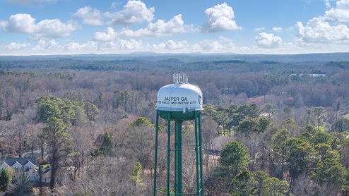 Ariel View Downtown Jasper, Georgia near Rolling Meadows community