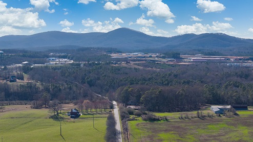 Ariel View looking back towards Downtown Jasper, Georgia near Rolling Meadows community