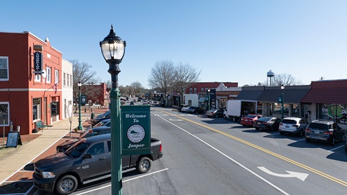 Street View Downtown Jasper, Georgia near Rolling Meadows community