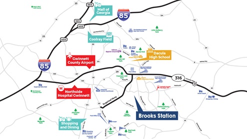 Brooks Station map
