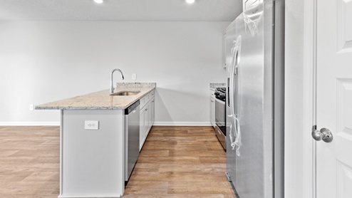 Sleek kitchen inside the Freeport