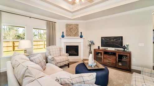 Living area inside the Avery