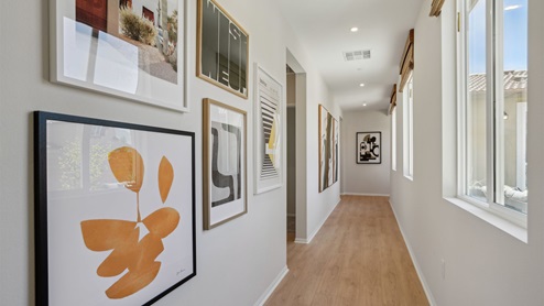 Hallway with picture wall