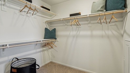 Primary bedroom walk-in closet