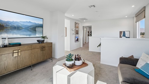 Oversized loft with carpet
