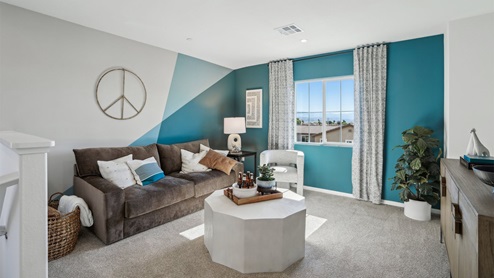 Oversized loft with carpet