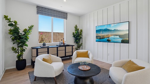 Sitting area off great room