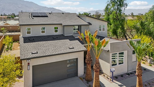 Two-story Contemporary home with two-car garage