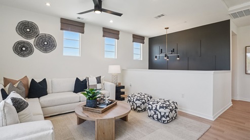 Oversized loft with laminate flooring