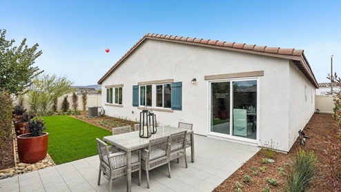 Backyard with patio furniture