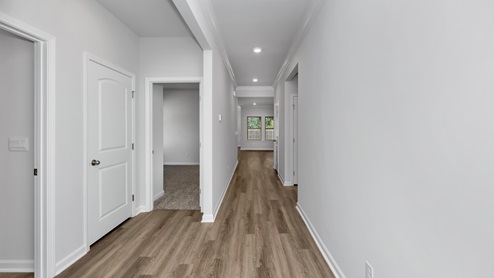 Foyer of the home with access to living area