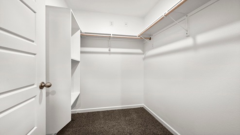 Spacious walk-in closet in the primary bedroom