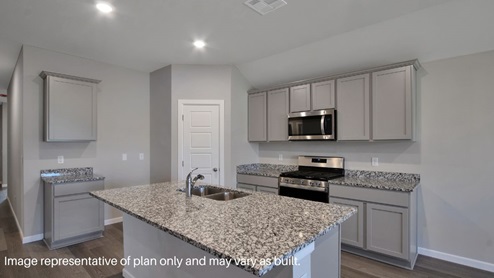 Single-story home with a two-car garage., New home in Piedmont, OK