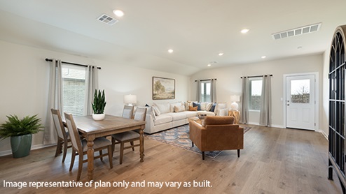 kingston floor plan in oklahoma city. new homes by dr horton. unique kitchen island with open floorplan