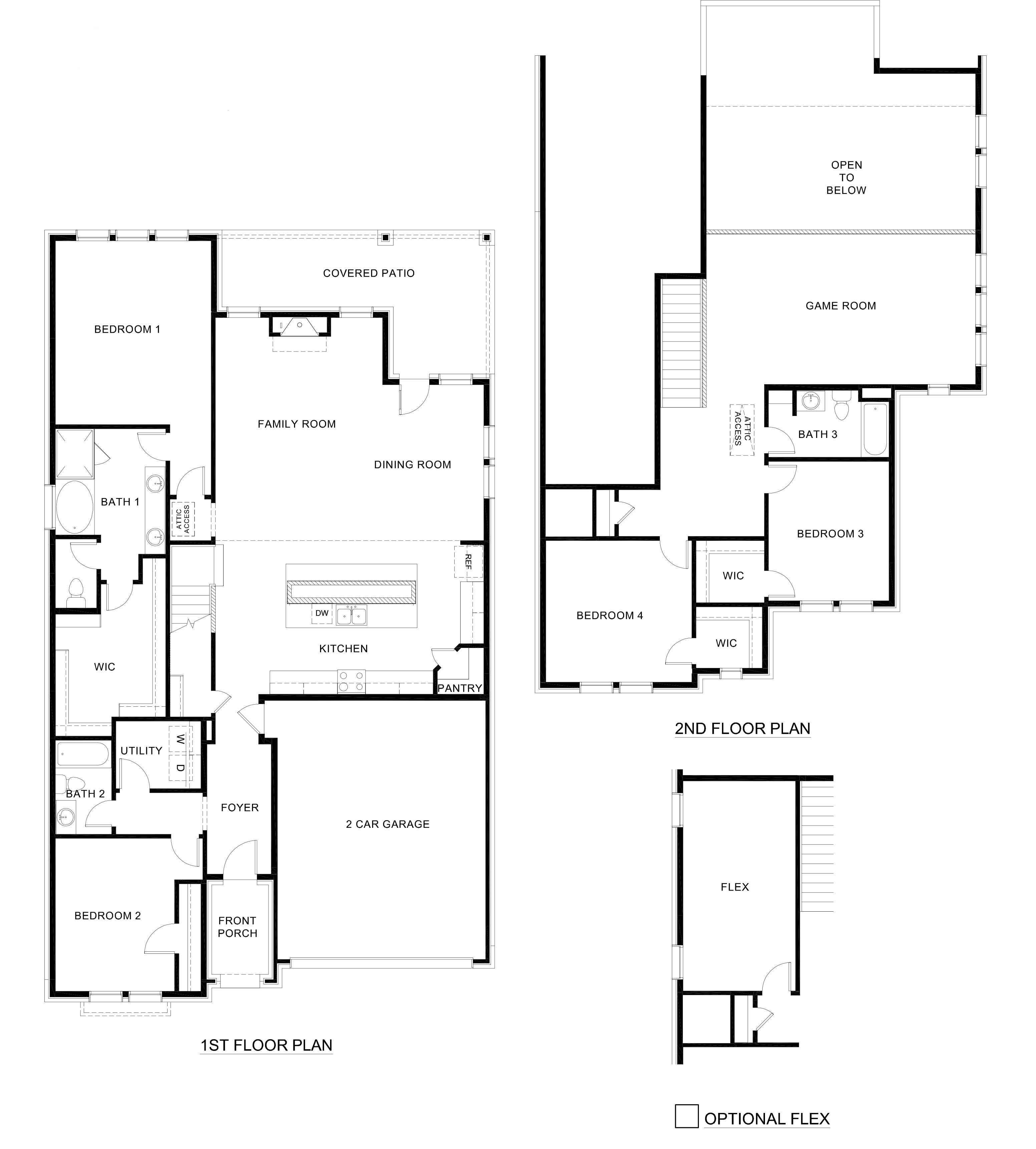 2868 Englewood floorplan rendering - the Woods at Lindsey Place in Anna TX
