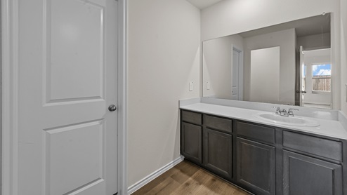 X40I Texas Cali floorplan elevation S Bathroom Gallery Image - Ranger Crossing in Princeton TX