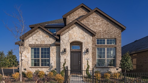 H221 Meridian Floorplan Elevation B Exterior-Magnolia at Legacy Hill in Celina, TX