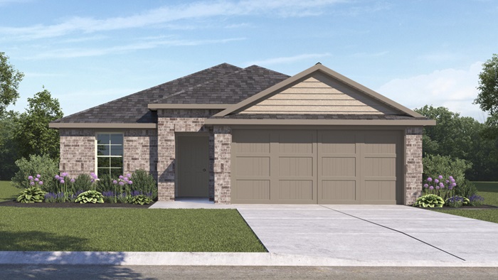 X35D Dixon Floorplan Elevation A Rendering-Sweetwater Springs in Sherman,TX