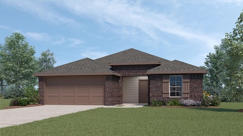 X40D Denton floorplan elevation A rendering