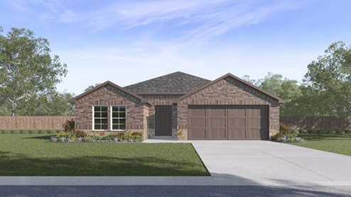 X40H Huntsville Floorplan Elevation B Rendering-Frontier Pointe in Collin County, TX
