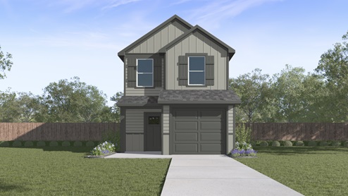 V18A Dewbury Floorplan Elevation B Rendering-Arbor Trails South in Princeton, TX