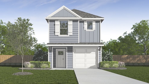 V18D Dewbury Floorplan Elevation B Rendering-Arbor Trails South in Princeton, TX
