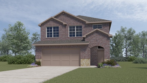 X30G Grace Floorplan Elevation E Rendering-Yarrbrough Farms in Pilot Point,TX