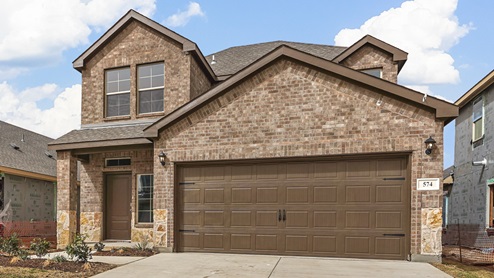 X30J Jasmine Floorplan Elevation E Rendering-Yarbrough Farms in Pilot Point, TX
