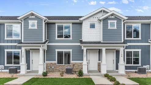Dalton mid unit townhome exterior in Osprey Townhomes in Provo Utah.