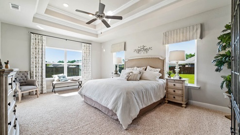 The Mila primary suite in River Hills.