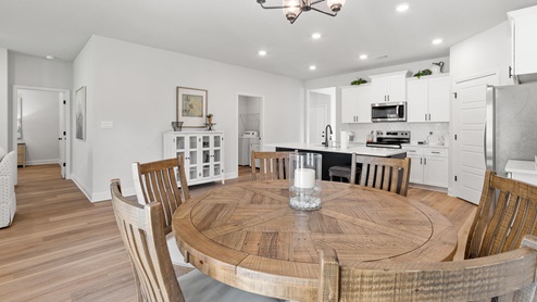 Dining area in the Dover floorplan.