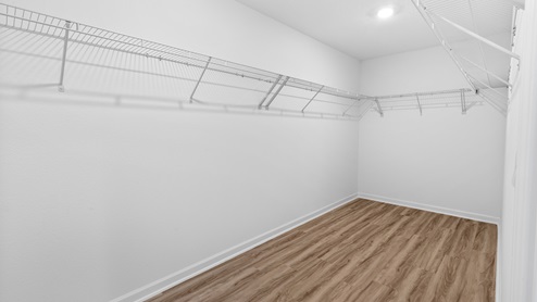 Spacious walk in closet