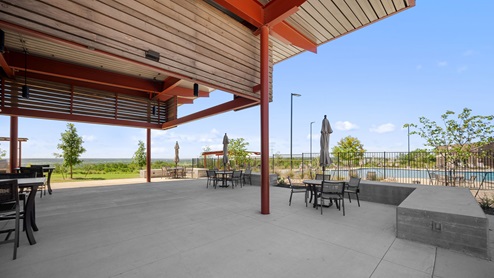 Outdoor area at amenity center.