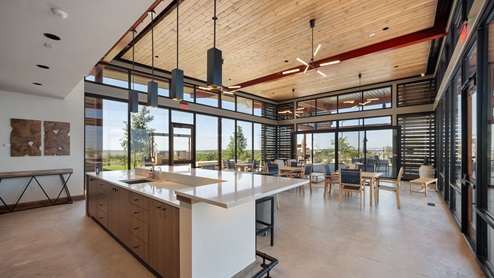 Clubhouse at Trails at Wildhorse amenity center.