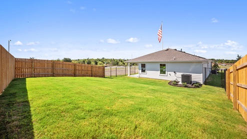 Back exterior of the model home.