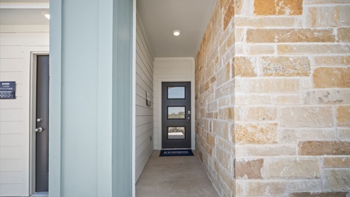 Entry way of Trails at Wildhorse model home in Austin, TX.