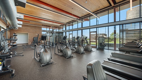 Gym at Amenity Center at Trails at Wildhorse.