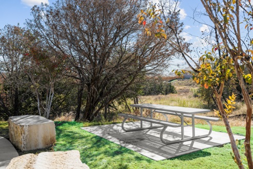 Creekside Hills community picnic table.