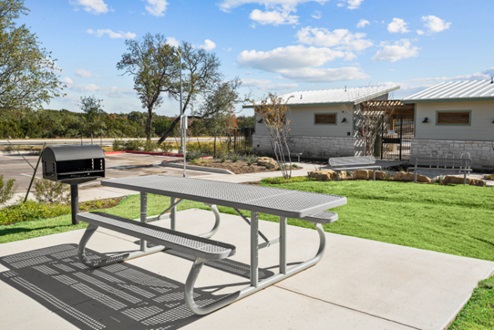 Creekside Hills community picnic table.