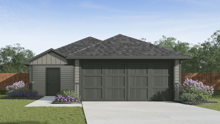 One story home with two car garage