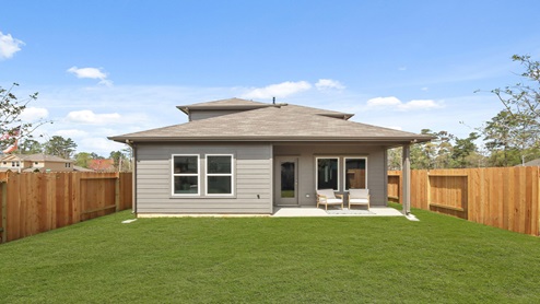 Landscaped backyard