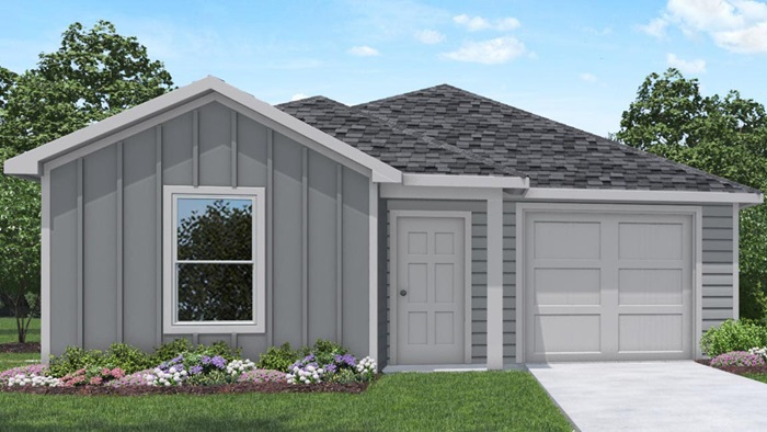 One story home with one car garage