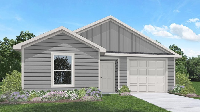 One story home with one car garage
