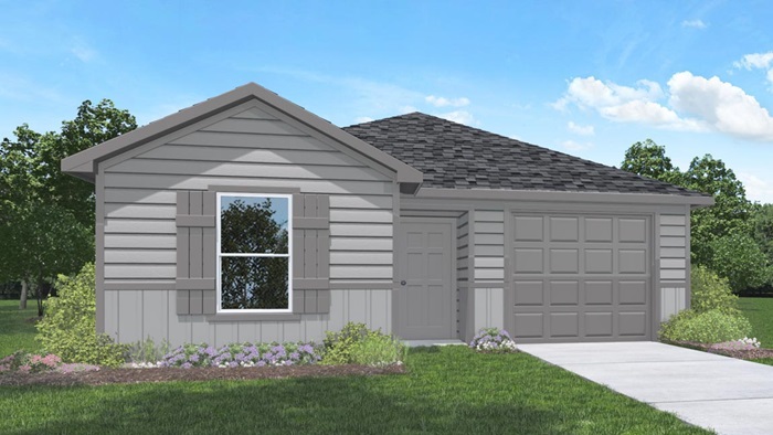 One story home with one car garage