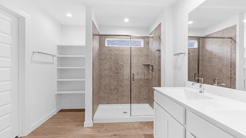 Bathroom white countertops white cabinets