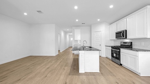 kitchen and dining room