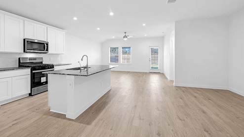 kitchen and dining room