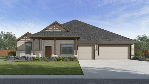 Waverley H Elevation 3 Car Garage.